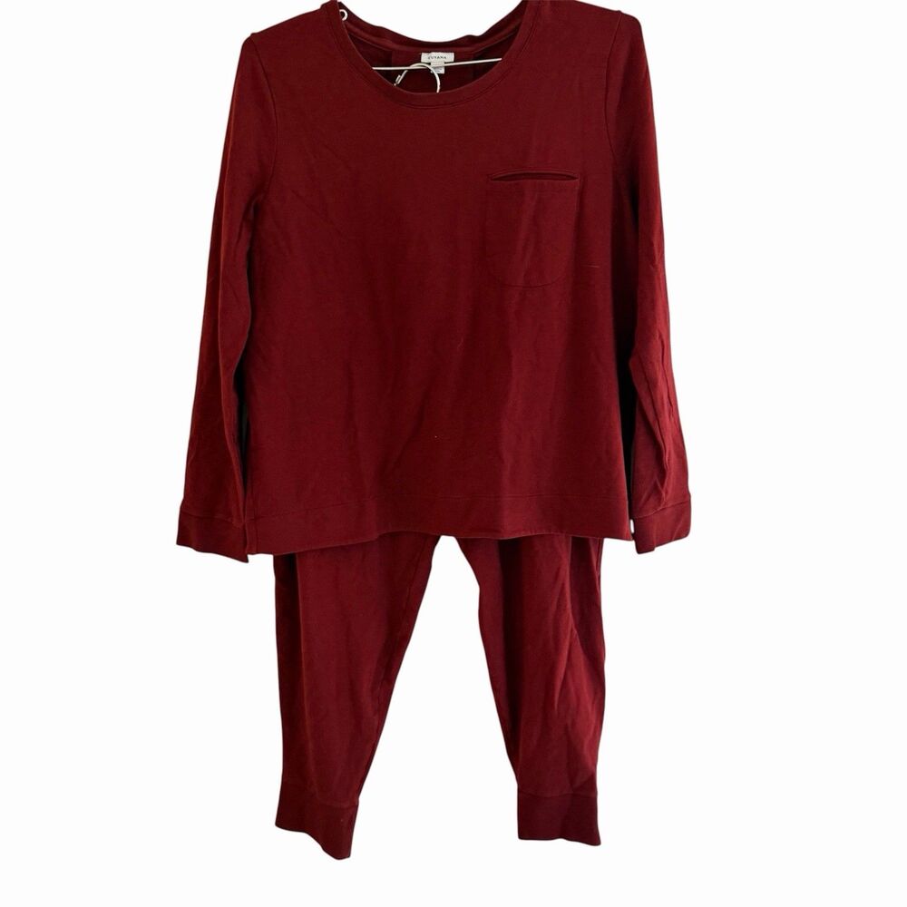 Cuyana Lounge Set Maroon Wine XL  Lounge Wear Comfortable Soft Sold Out